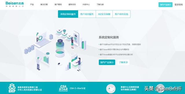 中國四大SAAS公司服務(wù)企業(yè)，中國四大SAAS公司