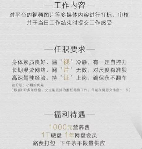 視頻審核員在線兼職招聘，有沒有審核視頻的兼職？