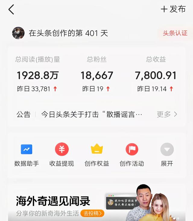 頭條1.8W粉絲的創(chuàng)作人400天能賺多少錢，還能堅(jiān)持下去嗎？