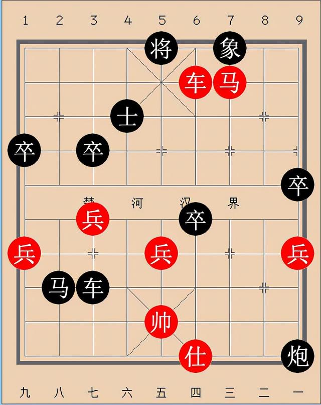 抖音象棋殘局破解2個(gè)兵紅棋雙車雙馬一炮，抖音象棋殘局破解法？