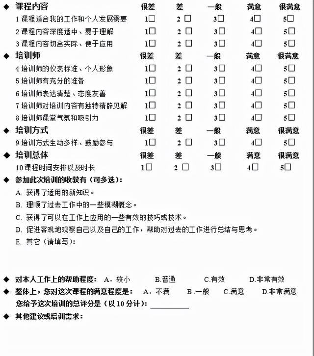 員工培訓效果評價表怎么寫（員工培訓效果評價表評價結果怎么寫）